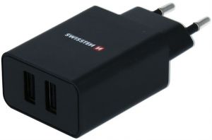 Swissten SMART IC 2x USB 2,1A POWER BK