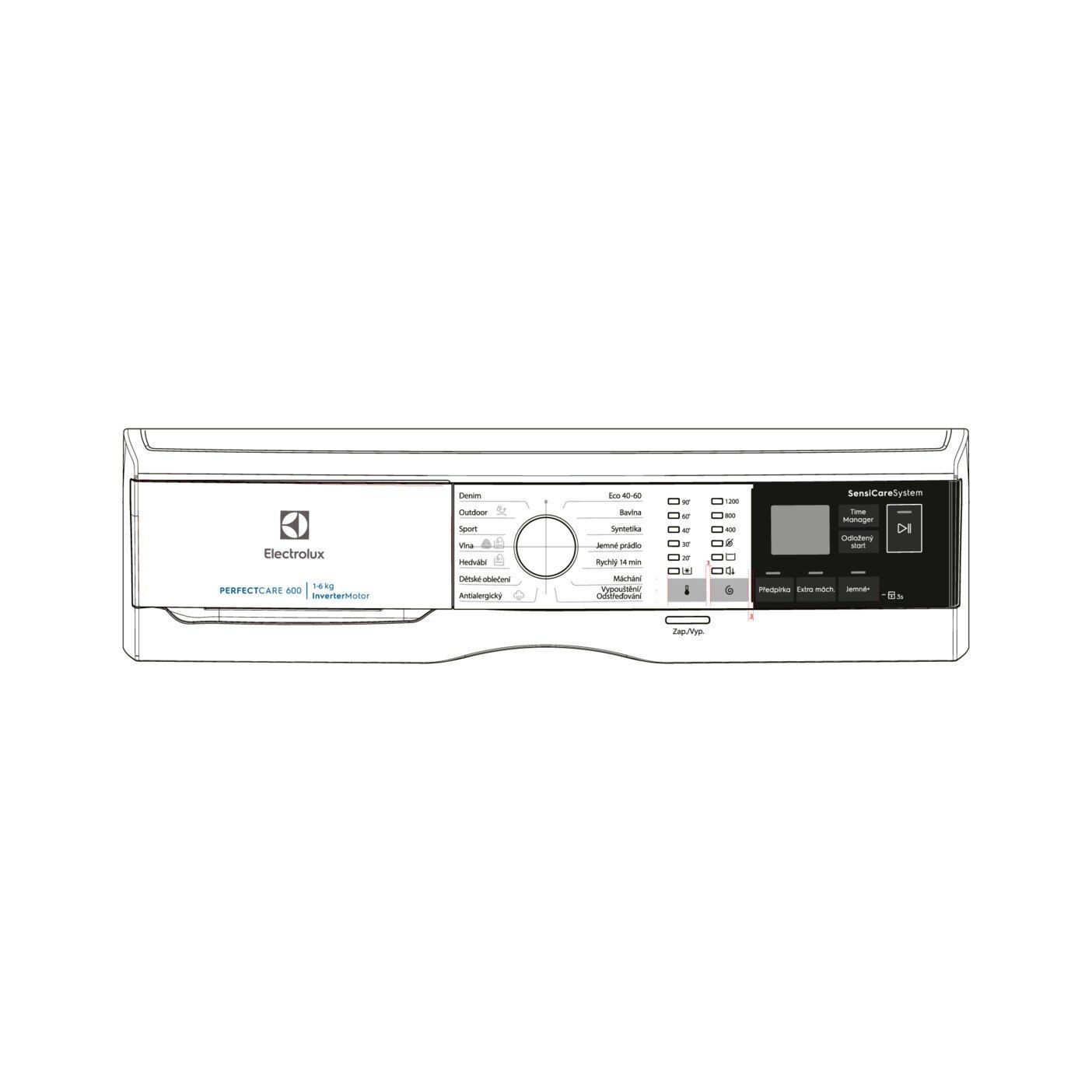 Ovládací panel pračky bílý 140174210025 Electrolux - AEG / Zanussi náhradní díly
