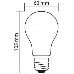 McLED - LED žárovka 8 W, E27, 2700 K, CRI 80, vyzař. úhel 320°, sv. tok 1055 lm, PF 0,55, 63 mA