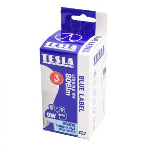 Tesla - LED žárovka BULB E27, 9W, 230V, 806lm, 25 000h, 6500K studená bílá, 220st Tesla Lighting