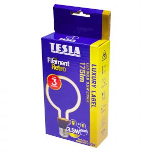 Tesla - LED žárovka Design BULB filament E27, 3,5W, 230V, 175lm, 2300K, 360st circle Tesla Lighting