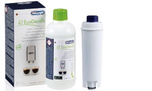Sada Vodní filtr, změkčovač vody EcoDecalk DLS C002  + Odvápňovací kapalina EcoDecalk DLS C500 DeLonghi  