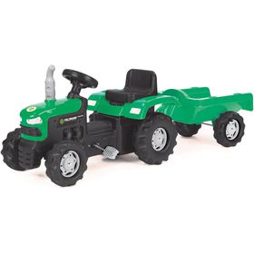 Zelený šlapací traktor s přívěsem BPT 1013 Buddy Toys