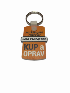 Přívěsek na klíče s kontaktem do obchodu KUPaOPRAV.cz