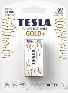 Tesla - GOLD+ Alkaline baterie 9V (6LR61, blister) 1 ks