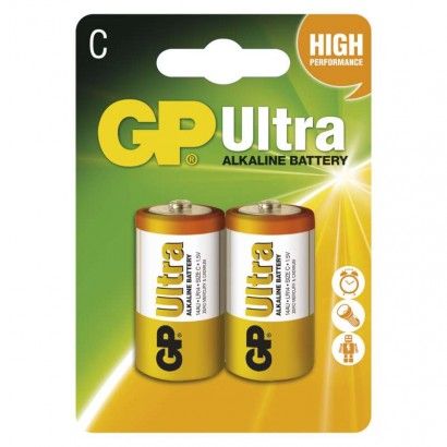 Baterie GP Ultra Alkaline R14 (C, malé mono) bl.