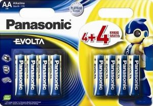 Baterie Panasonic EVOLTA alk., AA/R06 Blistr(4+4)