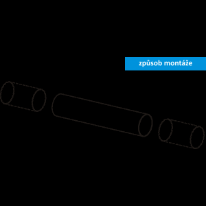 Kruhové plastové potrubí průměr 100 mm, délka 1 metr