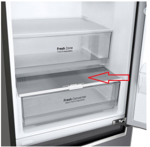 Skleněná police nad šuplík na zeleninu do chladničky LG - AHT74894119
