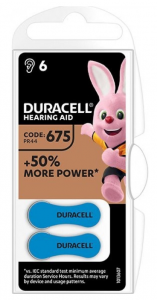 Baterie do naslouchátek DURACELL Hearing Aid HA675
