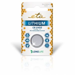 Baterie lithiová, blistr 1ks ETA PREMIUM CR2450