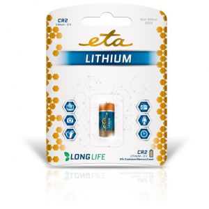Baterie lithiová, blistr 1ks, ETA PREMIUM CR2