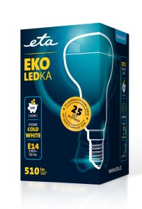 Žárovka 6W, E14, studená bílá LED ETA EKO LEDka reflektor R50W6CW01