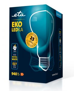Žárovka 10W, E27, neutrální bílá LED ETA EKO LEDka reflektor R63W10NW01