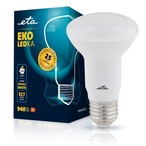 Žárovka 10W, E27, neutrální bílá LED ETA EKO LEDka reflektor R63W10NW01 