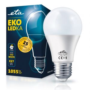 Žárovka 11W, E27, studená bílá LED ETA EKO LEDka klasik A60W11CW01
