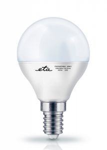 Žárovka 7W, E14, neutrální bílá LED ETA EKO LEDka mini globe P45W7NW01