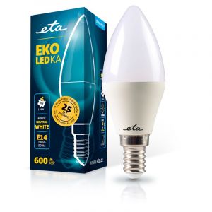 Žárovka 7W, E14, neutrální bílá LED ETA EKO LEDka svíčka C37W7NW01 
