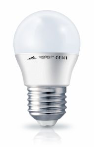 Žárovka 7W, E27, studená bílá LED ETA EKO LEDka mini globe G45W7CW01
