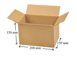 Skládací krabice z třívrstvého kartonu, 200x150x150 mm, sada 25 ks