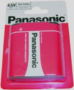 Baterie plochá, 4,5 V, Panasonic - fólie