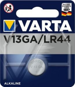Baterie plochá alkalická, knoflík, V13GA/LR44, Varta