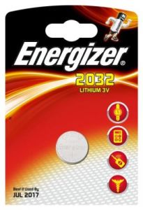 Baterie plochá, knoflík, CR 2032, Energizer Lithium