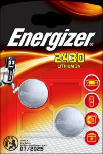 Baterie plochá, knoflík, sada 2 kusy, CR 2430, Energizer Lithium