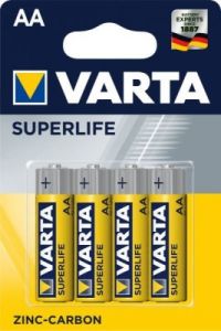 Baterie tužková, sada 4 kusy, AA, LR6/4, Varta - Superlife - blistr 