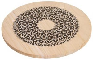 Podložka pod hrnec 20x0,9 cm dřevo Mandala