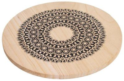 Podložka pod hrnec 20x0,9 cm dřevo Mandala Univerzální