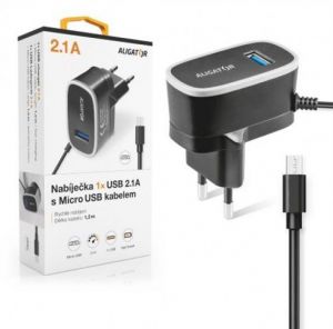 ALI CN MicroUSB + USB 2,1A,černá CDP0069