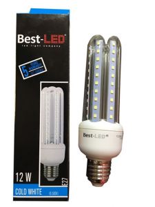 Best LED BL-3U-12-CW-E27 - LED žárovka, E27, 12W, 230-240V, 1200lm, 30 000h, 6500K studená bílá, 300st